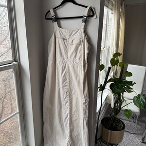 Boutique Europa Khaki Overall Buckle Dress